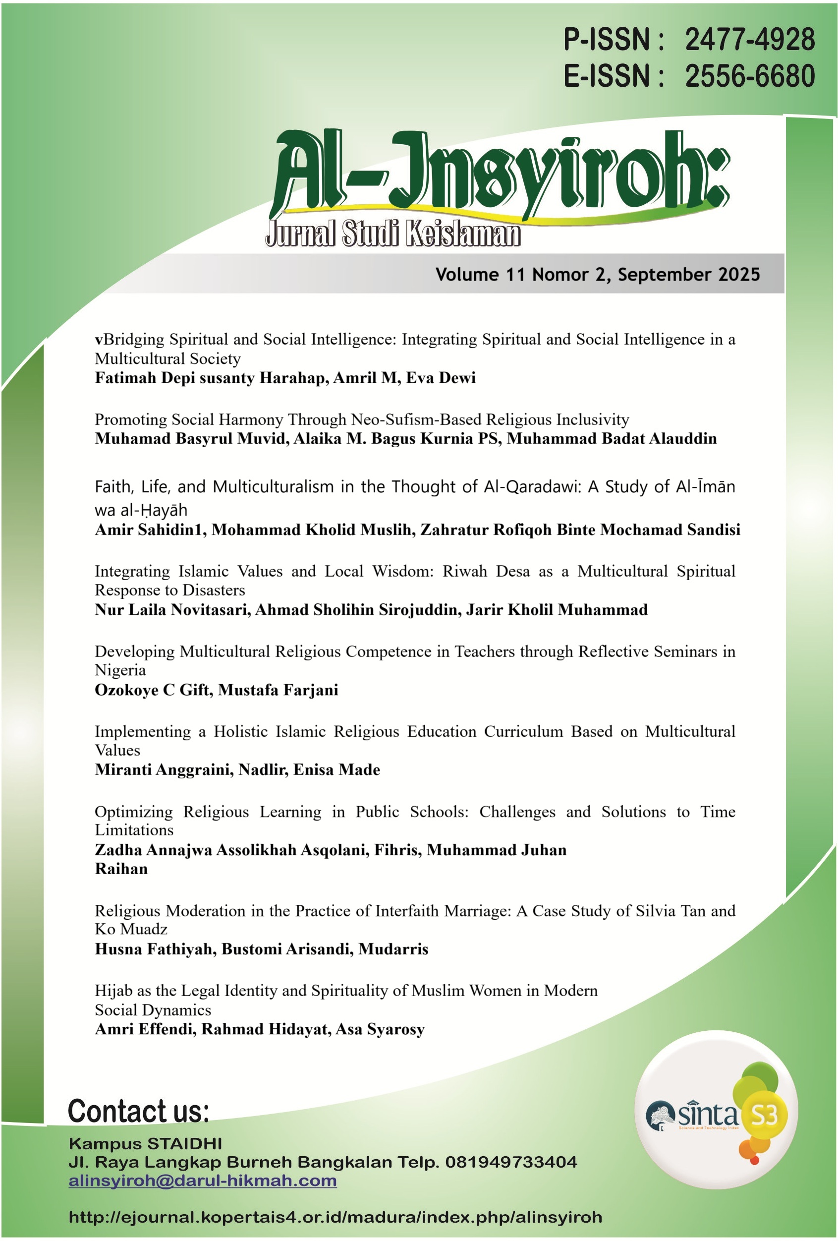 					View Vol. 11 No. 2 (2025): September 2025
				